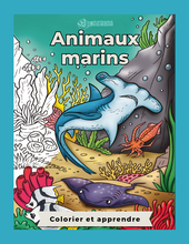 Load image into Gallery viewer, Animaux marins - Colorier et apprendre

