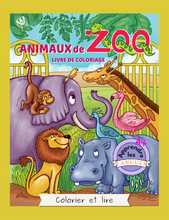 Load image into Gallery viewer, Animaux de zoo - Colorier et lire
