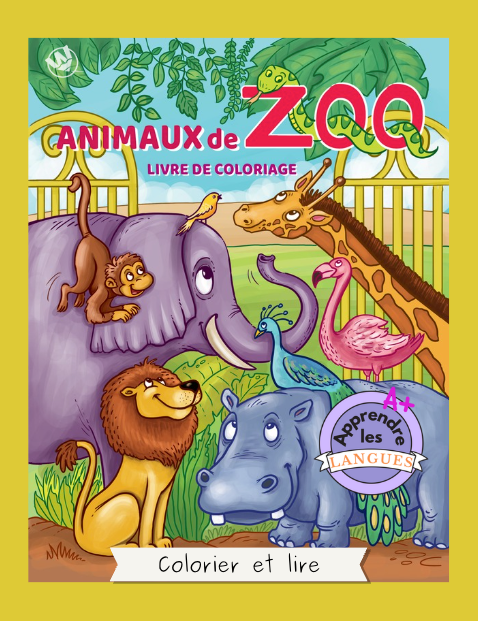 Animaux de zoo - Colorier et lire