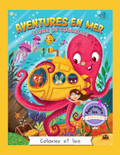 Load image into Gallery viewer, Aventures en mer - Colorier et lire
