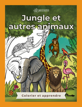 Load image into Gallery viewer, Jungle et autres animaux - Colorier et apprendre

